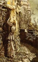 Pelleas i Melisande, gra Maurice Maeterlinck, 1922 kolor lito